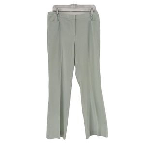 Calvin Klein Mint Green Mid Rise Pleated Straight Leg Trouser Dress Pants Sz 8